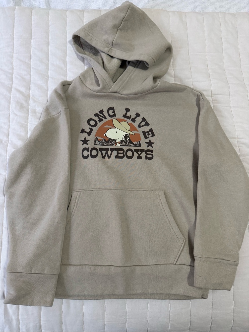 Peanuts Sweatshirt in Taupe with Brown & Cream Graphic